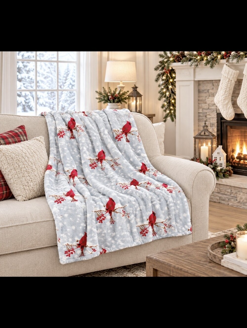 🐦 LIGHT BLUE CARDINAL SHERPA-BACK THROW 🐦